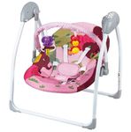 INFANTSO Automatic Baby Swing with Hanging Toys and Remote Control for Newborn Baby (Pink)