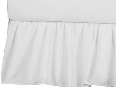 American Baby Company Ultra Soft Microfiber Ruffled Porta/Mini-Crib Skirt, White, for Boys and Girls