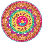 amscan 592413 Diwali Banquet Paper Plates 26cm-8 Pcs