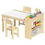 GDLF Kids Art Table and 2 Chairs, W