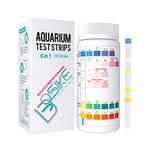 BOSIKE 6 in 1 Aquarium Test Strips Kit - 125 Fresh Water Fish Tank Tester Strips for Total Hardness, Nitrate, Nitrite, Cl2, Carbonate & pH Testing