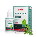 BabyOrgano PanchTulsi Drops Contains Extracts of 5 Rare Tulsi | Boosts Immunity | Cough And Cold Relief | 100% Ayurvedic | Builds Respiratory Health