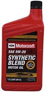 Genuine Ford Accessories (XO-5W20-QSP) SAE 5W-20 Premium Synthetic Blend Motor Oil - 1 Quart