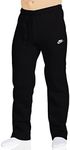 Nike Men's Sportswear Open Hem Club Pants, Black/White, Large