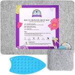 Rdutuok 17"x13.5" Wool Pressing Mat 100% New Zealand Felted Wool Ironing Mat Pad for Quilter, Sewing, Quilting Supplies and Notions