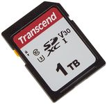 Transcend Highspeed 1TB SDXC Memory Card (for Digital Cameras; Pictures & Videos; Car Radio) Class 10, UHS-I U3, Video Speed Class V30 for 4K Ultra HD TS1TSDC300S