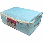 Madam Sew Large Quilt Storage Bag with 2-Way Zipper & See-Through Front Panel | Store and Protect Quilts, Blankets, Clothes & Fabrics | 2 Handles for Easy Carrying & Moving | 22”x15”x8” | Turquoise