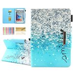 Dteck Universal Case for 7.5-8.5 Inch Tablet - PU Leather Kickstand Wallet Case Cover for iPad Mini 7.9"/Samsung Tab/Kindle Fire/Lenovo Tab/Android 8.0 Inch/Huawei MediaPad 8.0" 8.4" Tablet-Blue Sand