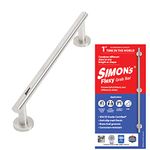 Simon's Flexy 304 Stainless Steel Grab bar for Bathroom and Toilet Safety Handle of Elderly People - 45 cm with 2 Legs of 4.5 cm - Pack of 2