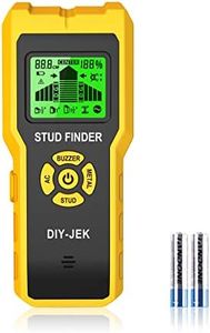 DIY-JEK Stud Finder Wall Scanner, Upgraded 6 in 1 Electronic Metal Detector Sensor with LCD Display & Audio Alarm for Wood AC Live Wire Metal Detection, Joist Pipe, Copper Tube Tester