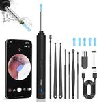 Ear Wax Removal, Ear Cleaner with Camera 1080P HD Wireless, Ear Otoscope with 6 LED Lights, Earwax Remover Kit with 8 Pcs Ear Set, Ear Wax Remowal Tool for iPhone, iPad, Android Phones