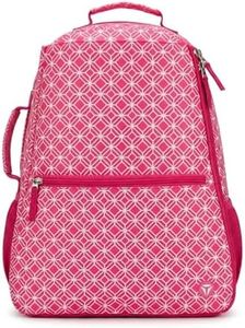Thorza Tennis Backpack for Women (Pink) – Lightweight Tennis Racket Bag Includes Hook and Stores 2 Rackets, Balls, and Sports Gear – Backpack Only.