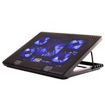 Otimo Laptop Cooling Pad for 12-17 inch Laptop - 5 Ultra Quiet Fans - USB Powered w/2 Ports - Adjustable Angled Stand - USB Hub