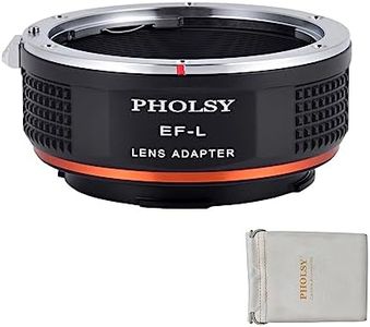 PHOLSY Bague d'adaptation Mise au Point Manuelle pour objectifs Canon EOS EF EF-S Mount et Appareil Photo Boîtier Leica L Mount Compatible avec Leica SL2, SL2-S, CL, TL2, Lumix S5, S1, BS1H, FP, FP L