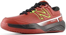 New Balance Men's 696 V5 Hard Court Tennis Shoe, Brick Red/Black, 7.5 Wide