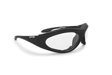 Bertoni Motorcycle Glasses - Wraparound Windproof Sunglasses - Antifog Anticrash Lens - Windproof Insert - AF125 Italy (Clear Lens)