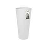 elho Pure Straight Round High 40 - Flower Pot for Indoor & Outdoor - Ø 38.5 x H 79.0 cm - White/White