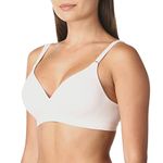 Warners Women's Cloud 9 Super Soft Wireless Lightly Lined Comfort Bra 1269, White, 32B