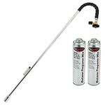 GoSystem Garden Weed Wand Gas Weed Killer Burner Blaster Burning Torch and Gas Canisters Refill for Camping Stove Blowtorch BBQ (2 x Go Can 350g+Weed Wand)