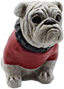 Solid Rock Stoneworks Sm Ga Bulldog Concrete Statue 8" Tall Life Like