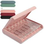 24/7 MEDICASE Danish Design Pill Box 7 Days - Medium Size Day Dispensers - English Version (Dusty Rose)