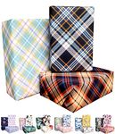 aakar, Pack Of 6, Gift Wrapping Paper Sheet, Gift Paper - Checks,Multicolor