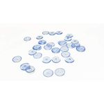 Johnson Tools Flat Clear Bluish Silicone Ear Back Stoppers/push buttons/Findings Stud Earring Plugs for Gold and Silver Earrings (200 Pieces)