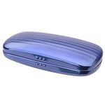 Philley Sunglasses Case Striped Aluminum Hard Shell Metal Spectacles Box Eyeglasses Case for Women & Men(A-Blue)