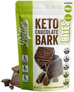 BETTER THAN GOOD Keto Chocolate Bark Bites | Sugar Free high protein Snacks, Low Carb Dark Chocolate Krunch | Gluten Free, Healthy Kids & Diabetic Friendly Snack | Occasion treat | 6 servings per bag (2 Pack)