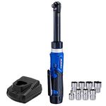 ACDelco ARW1218-3P G12 Series 12V Li-ion Cordless 3/8” 40 ft-lbs. Extended Ratchet Wrench Tool Kit with Sockets