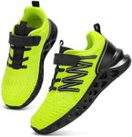 koppu Kids Tennis Shoes girlsboys Sneakers Lightweight Running Shoes for Toddler/Little Kid/Big Kid Fluorescent Green