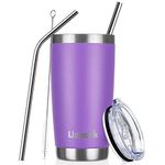 UsparkMC 20oz 550ml Tumbler Stainless Steel with Lid and Straw,Double Wall Vacuum Insulated Coffee Travel Mug for Hot & Cold,Reusable Cup,BPA Free