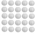Jamboree!!! Chinese Paper Lanterns Kandil White 30Cms for Wedding Event Party Decoration Holiday Supplies Paper Ball Pack of 25