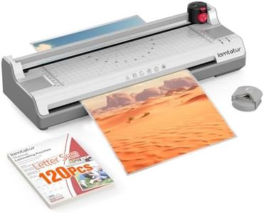 Laminator Machine 13Inch Wide with 120 Letter Size Laminating Sheets for A3/A4/A6,11X17 Thermal Hot&Cold Lamination Laminated 3-5Mil with Paper Cutter, Corner Rounder for Office Home School Teacher