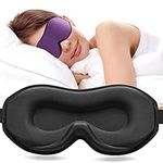 Umisleep 2024 Sleeping Mask for Side Sleepers, 3D Men, Women, Soft and Breathable Eye Mask, Sleep Masks, 100% Light Blocking Goggles with Adjustable Strap Travel, Purple