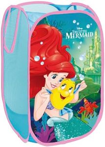 Superdiver Cesta Plegable Infantil de Tela con Asas Disney Ariel La Sirenita I Cubos Organizador para Ropa y Juguetes (58x36x36) Cuarto de Niños I Contenedor Habitacion Niñas I Cesto Dormitorio Bebe