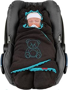 ByBoom - Manta de invierno para bebé, «la original con el oso», universal para capazo de bebé, asiento de coche, por ejemplo, para Maxi-Cosi, Römer, para cochecito, carrito o cuna