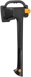 Fiskars Splitting Axe, Solid, With protective cover, Non-stick coated, Steel/Plastic and Glass fibre handle, Black/Orange, A11, Length: 49 cm, 1.1 kg, 1051086