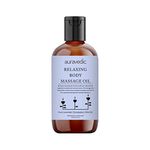 Auravedic Relaxing Massage oil for full body 200 ml Massage oil with Lavender oil, Eucalyptus oil, Mint oil. Soothing and Destressing body massage oil for women and men