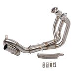 Full Exhaust System Motorcycle Front Link Pipe Tail Pipe Slip On Motorcycle Exhaust System for MT-09/FZ-09 2014-2018