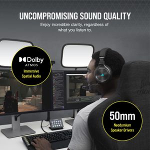 CORSAIR VIRTUOSO RGB Wireless Gaming Headset – Black