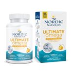 Nordic Naturals Ultimate Omega 3 Fish Oil In Fish Gelatin | 1280Mg Omega 3 Fish Oil-EPA & DHA Supplement | Omega 3 Supplement For Pescatarian & Restricted Diets | 60 Fish Oil Lemon Flavour Softgel