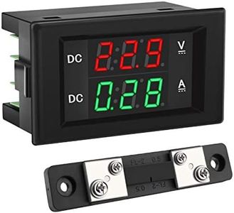 Voltage Current Display, DROK DC 4.5-100V Digital Voltmeter Ammeter Multimeter Panel, 0-50A Volt Tester Meter Amp Detector, LED Voltage Amperage Monitor Gauge for Automotive Motor Battery