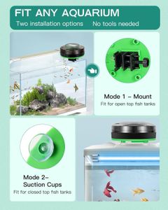 Petbank Automatic Fish Feeder – Timer, LCD Display, Rechargeable, Green