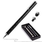 EKMON Magnetic Pen, Magnetic Fidget Pen, Decompression Metal Pen, Multifunction Writing Magnet Ballpoint Pen for Anxiety Stress Reducing…, black