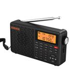 XHDATA D-109 AM/FM/SW/LW Portable Radio USB/TF/Stereo MP3 Player Bluetooth Speaker Power by AC/Battery with Music pl Alarm Radio