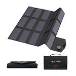 ALLPOWERS Foldable Portable Solar Panel 100W (Dual 5v USB with 18v DC Output) Monocrystalline Solar Charger for Laptop Tablet Notebook Solar Generator 12v Car Boat RV Battery Camping Hiking Travel