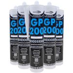 CLEAR (Translucent) Silicone Sealant Bond it GP200 mould resistant bathroom glazing sealant - Pack of 10