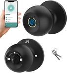 Biometric Door Lock, Smart Fingerprint Door Knob with Lock, Fingerprint Door Lock with Key & App Control, Keyless Thumbprint Entry Door Lock for Bedroom, Home, Front Door, Apartment Office and Garages