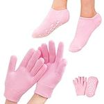 Moisturizing Glove and Sock, Gel Spa Moisturizing Therapy Sock ＆ Glove, Soften Repairing Dry Cracked, Hands Feet Skin Care, Effective in Repair Dry and Chapped Hands and Feet Skin Care (4 PCS）)